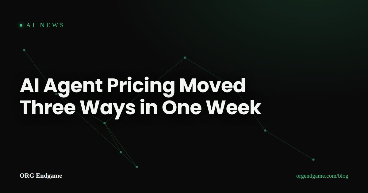 Sentinel cover graphic: AI Agent Pricing Moved Three Ways in One Week