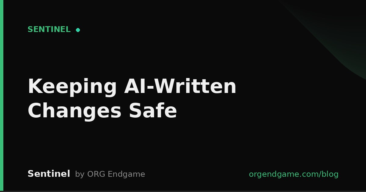 Sentinel cover graphic: Keeping AI-Written Changes Safe