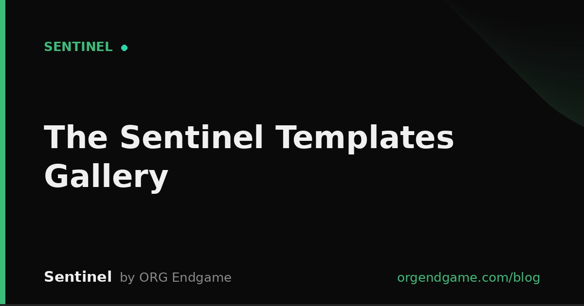 Sentinel cover graphic: The Sentinel Templates Gallery