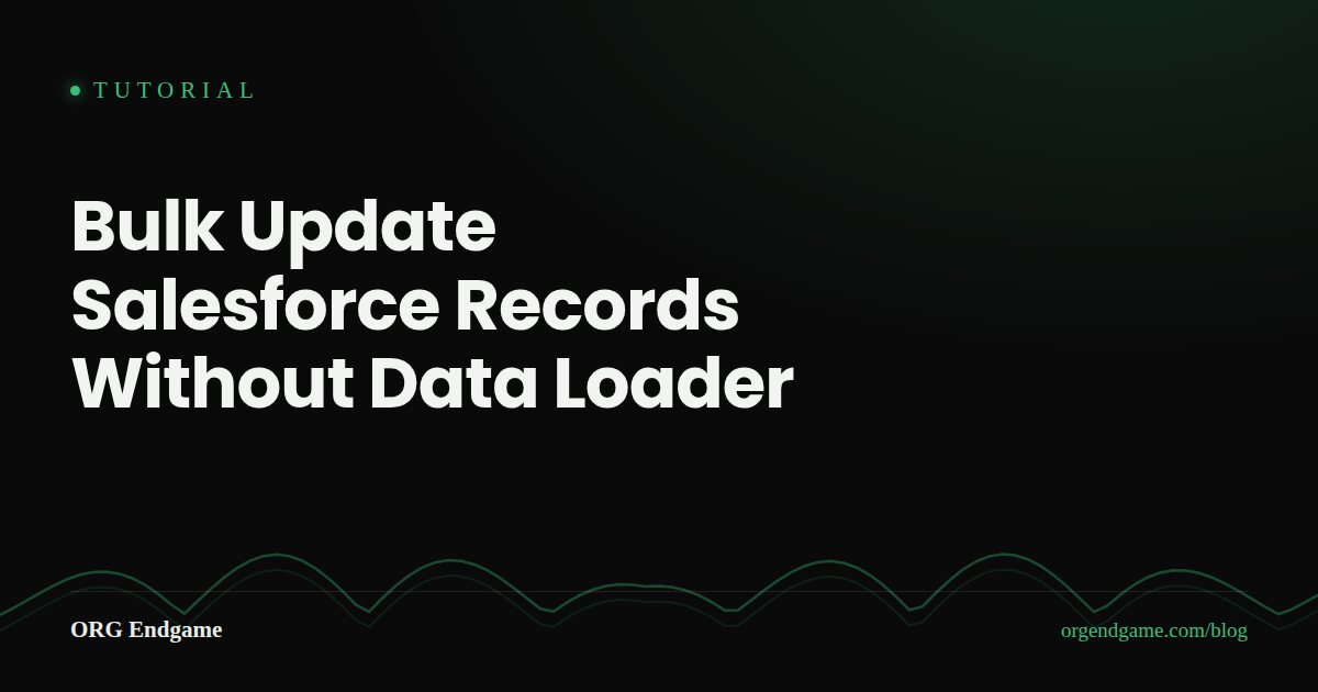 Sentinel cover graphic: Bulk Update Salesforce Records Without Data Loader