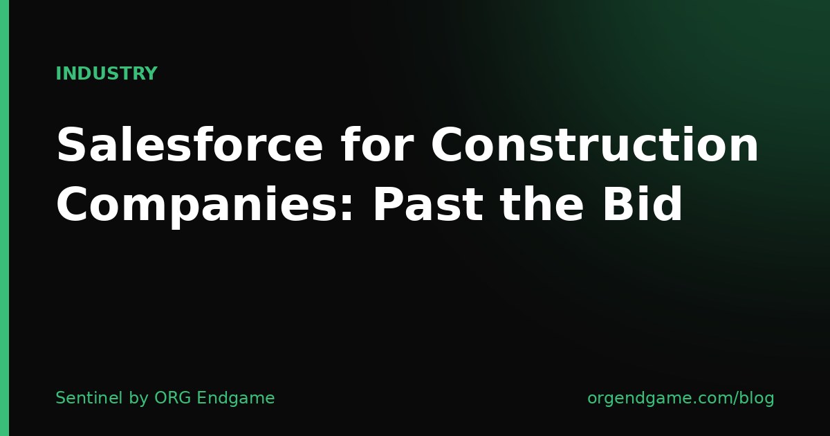 Sentinel cover graphic: Salesforce for Construction Companies: Past the Bid