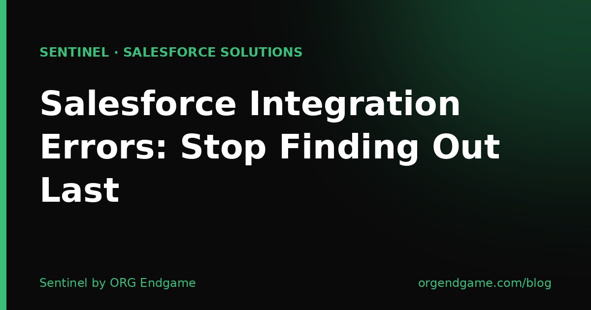 Sentinel cover graphic: Salesforce Integration Errors: Stop Finding Out Last